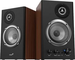 Głośniki komputerowe Genius Genius głośniki SP-HF1200B, 2.0, 36W, brązowe, regulacja głośności, drewniane, 40Hz-20kHz. Zestawy głośników Genius. Za 273.93 zł.