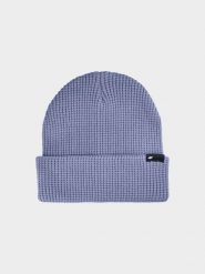 4F Czapka zimowa męska - niebieska L. Niebieskie czapki męskie 4f, na zimę, bez wzorów, z materiału, klasyczne. Za 59.99 zł.