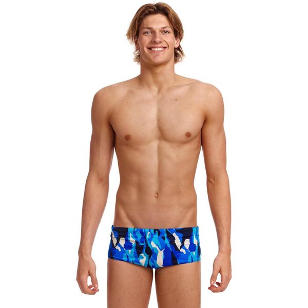 Kąpielówki - trunki Funky Trunks Chaz Michael. Niebieskie kąpielówki męskie FUNKY TRUNKS, m, bez wzorów, z poliesteru. Za 159.00 zł.