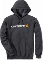 Carhartt Bluza Carhartt Signature Logo Midweight Carbon. Bluzy nierozpinane męskie Carhartt, m, bez wzorów, bez ramiączek, bez kaptura. Za 265.11 zł.