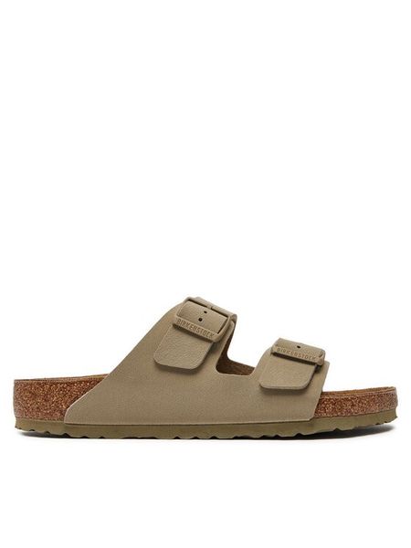 Birkenstock Klapki Arizona Birko-Flor 1027704 Khaki. Brązowe klapki i japonki męskie Birkenstock, bez wzorów, ze skóry. Za 399.99 zł.