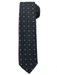 Granatowy Męski Elegancki Krawat -Angelo di Monti- 6 cm, w Kwadraciki, Wzór Geometryczny. Niebieskie krawaty i muchy męskie Angelo di Monti, bez wzorów, eleganckie. Za 45.00 zł.