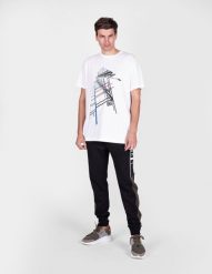Les Hommes T-shirt "City" | URG820P UG814 | Oversized T-Shirt | Mężczyzna | Biały. Białe t-shirty męskie Les Hommes, m, bez wzorów, z bawełny, bez kołnierzyka, bez ramiączek. W wyprzedaży za 259.00 zł.