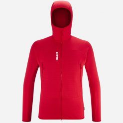 Bluza turystyczna męska Millet Fusion Grid Hoodie active fit POLARTEC Powergrid. Czerwone bluzy nierozpinane męskie Millet, l, bez wzorów, z tkaniny, sportowe, bez ramiączek, bez kaptura. Za 770.00 zł.