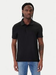 Calvin Klein Polo Birdseye LV04LF208G Czarny Regular Fit. Czarne koszulki polo męskie Calvin Klein, l, bez wzorów, z syntetyku, bez kołnierzyka, bez ramiączek. Za 329.99 zł.