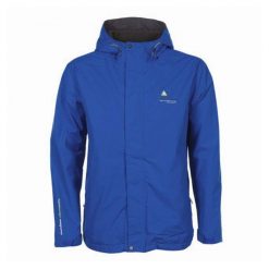Kurtka wodoodporna Peak Mountain Cajik. Niebieskie kurtki softshell męskie Peak Mountain, bez wzorów, z softshellu, bez kaptura, trekkingowe. W wyprzedaży za 233.50 zł.