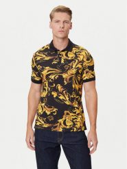 Versace Jeans Couture Polo 79GAG6S0 JS514 Czarny Regular Fit. Czarne koszulki polo męskie Versace Jeans Couture, m, bez wzorów, z bawełny, bez kołnierzyka, bez ramiączek. Za 1,199.00 zł.