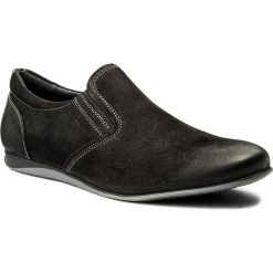 Półbuty LASOCKI FOR MEN MI08-C326-364-04. Czarne eleganckie półbuty męskie Lasocki For Men, z nubiku, bez obcasa, bez zapięcia. Za 179.99 zł.