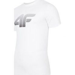 T-shirt męski TSM301 - biały. T-shirty męskie marki 4f. W wyprzedaży za 39.99 zł.