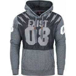 Bluza męska kangurka grafitowa Recea. Szare bluzy nierozpinane męskie Recea, m, bez wzorów, z bawełny, bez ramiączek, z kapturem. Za 61.99 zł.