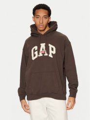 Gap Bluza 534008-01 Brązowy Relaxed Fit. Brązowe bluzy nierozpinane męskie GAP, m, bez wzorów, z bawełny, bez ramiączek, bez kaptura. Za 259.99 zł.