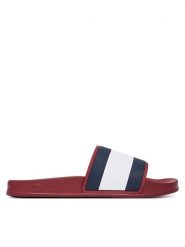 Tommy Hilfiger Klapki Core Hilfiger Flag Pool Slide FM0FM05798 Czerwony. Czerwone klapki i japonki męskie Tommy Hilfiger, bez wzorów, ze skóry. Za 189.99 zł.