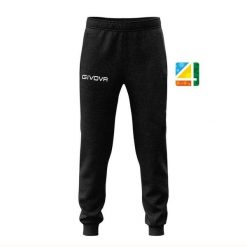 Spodnie treningowe Givova King logo. Czarne długie spodnie sportowe męskie Givova, bez wzorów, z bawełny, do piłki nożnej. Za 180.99 zł.