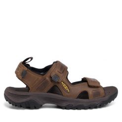 Sandały Keen. Brązowe sandały męskie Keen, z otwartym noskiem, bez zapięcia. Za 229.99 zł.