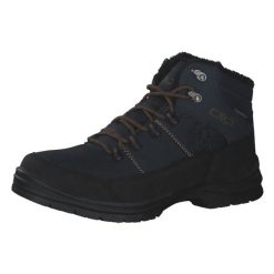 Buty trekkingowe męskie CMP Annuuk Snow Boot Wp. Czarne buty zimowe męskie CMP, bez wzorów, z materiału, sportowe, bez obcasa, bez zapięcia. Za 349.99 zł.