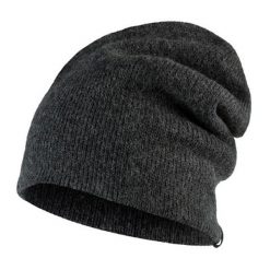 Czapka z bawełną Knitted Jarn. Szare czapki męskie Buff, bez wzorów, z bawełny, sportowe. W wyprzedaży za 100.05 zł.