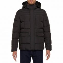 Kurtka GEOX M HILSTONE Czarny. Czarne kurtki męskie Geox, m, bez wzorów, z tkaniny, casualowe, bez ramiączek, bez kaptura. Za 632.99 zł.