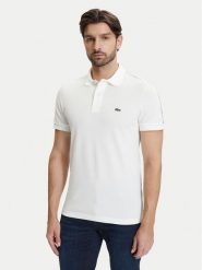 Lacoste Polo PH0897 Écru Regular Fit. Białe koszulki polo męskie Lacoste, m, bez wzorów, z bawełny, bez kołnierzyka, bez ramiączek. Za 529.99 zł.