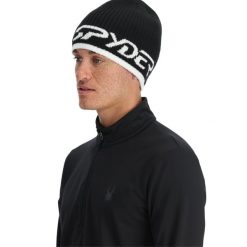 Czapka zimowa Spyder Logo. Czarne czapki męskie Spyder, na zimę, bez wzorów, sportowe. Za 169.99 zł.