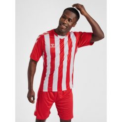 Koszulka do piłki nożnej męska Hummel Striped. Białe bielizna termoaktywna męska HUMMEL, m, bez wzorów, bez ramiączek, do piłki nożnej. Za 163.50 zł.