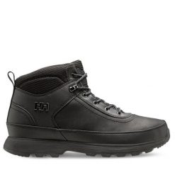 Trekkingi Helly Hansen. Czarne buty trekkingowe męskie Helly Hansen, bez wzorów, sportowe, bez obcasa, bez zapięcia. Za 449.99 zł.