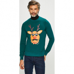 Jack & Jones - Bluza. Szare bluzy nierozpinane męskie Jack & Jones, z nadrukiem, z bawełny. Za 119.90 zł.