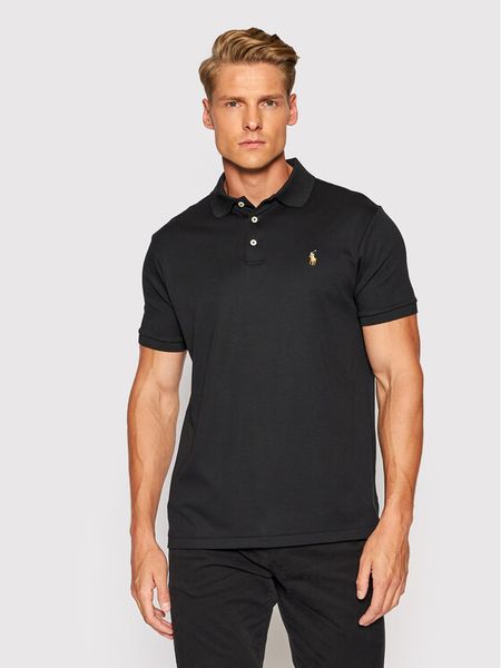 Polo Ralph Lauren Polo Ssl 710713130001 Czarny Slim Fit. Czarne koszulki polo męskie Polo Ralph Lauren, m, bez wzorów, z bawełny, bez kołnierzyka, bez ramiączek. Za 539.99 zł.