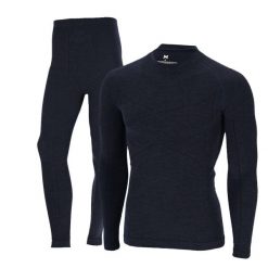 Zestaw odzieży termoaktywnej Mężczyźni Wełna Merino Koszulka+Legginsy Granatowy. Niebieskia legginsy męskie Xtreme, m, bez wzorów, z elastanu, trekkingowe. W wyprzedaży za 416.42 zł.