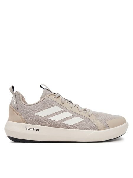Adidas Trekkingi Terrex Boat Climacool JI3501 Beżowy. Brązowe buty trekkingowe męskie ADIDAS, bez wzorów, z materiału, sportowe, bez obcasa, bez zapięcia. Za 399.99 zł.
