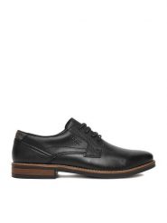 Rieker Półbuty 13523-00 Czarny. Czarne eleganckie półbuty męskie Rieker, ze skóry, wizytowe, bez obcasa, bez zapięcia. Za 339.99 zł.