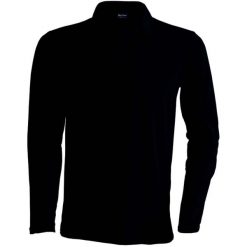 Koszulka polo z długim rękawem Kariban. Czarne koszulki polo męskie KARIBAN, m, bez wzorów, eleganckie, bez kołnierzyka, bez ramiączek. Za 155.00 zł.