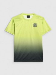 4F Koszulka szybkoschnąca z nadrukiem męska 4F x Robert Lewandowski - zielona S. Zielone t-shirty męskie 4f, m, bez wzorów, z materiału, bez kołnierzyka, bez ramiączek. Za 129.99 zł.