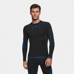 Bluza termoaktywna męska Alpinus Lillehammer. Czarne bluzy nierozpinane męskie Alpinus, m, bez wzorów, bez ramiączek, bez kaptura. Za 179.00 zł.
