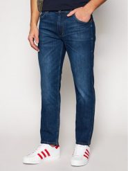 Wrangler Jeansy Greensboro W15QCJ027 112126867 Granatowy Regular Fit. Niebieskie jeansy męskie Wrangler, bez wzorów, z bawełny. Za 339.99 zł.
