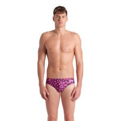 Slipy kąpielowe na basen kąpielówki treningowe do pływania Arena Briefs. Fioletowe kąpielówki męskie ARENA, m, bez wzorów. Za 139.99 zł.