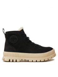 Palladium Trapery 74353-008-M Czarny. Czarne buty zimowe męskie Palladium, bez wzorów, ze skóry, bez obcasa, bez zapięcia. Za 579.99 zł.