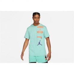 Koszulka sportowa męska Nike Air Jordan Stretch. Zielone t-shirty sportowe męskie Nike, m, bez wzorów, sportowe, bez ramiączek. Za 149.00 zł.