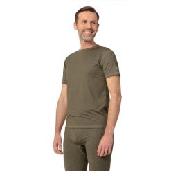 T-shirt myśliwski termoaktywny męski Tagart California Olive ochrona UV. Zielone bielizna termoaktywna męska TAGART, m, bez wzorów, bez ramiączek. Za 209.00 zł.