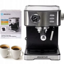 Ekspres ciśnieniowy Aigostar Ekspres Do Kawy Ciśnieniowy 1400W Kolbowy 20 Bar 1,7 L Stalowy. Szare ekspresy ciśnieniowe Aigostar. Za 349.00 zł.