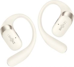 SHOKZ OpenFit 2 wireless earbud headphones, beige. Brązowe słuchawki bluetooth SHOKZ. Za 796.44 zł.