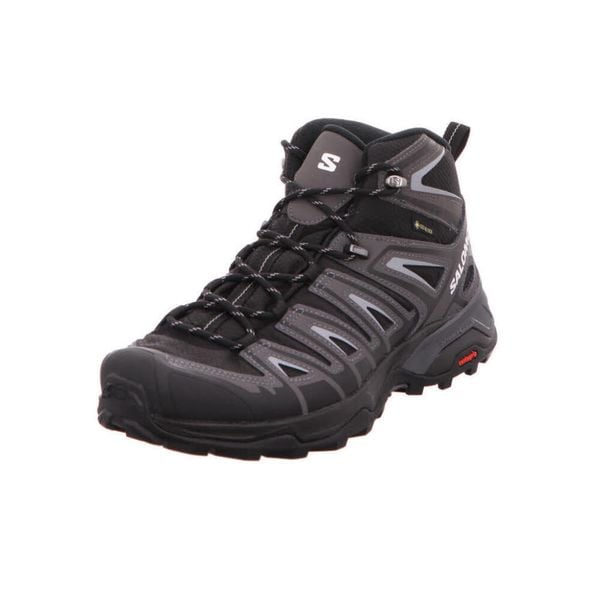 Buty trekkingowe męskie Salomon X Ultra Pioneer Mid Gtx Gore-tex. Czarne buty trekkingowe męskie Salomon, bez wzorów, z gore-texu, sportowe, za kostkę, bez obcasa, bez zapięcia. Za 693.00 zł.