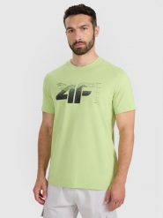 4F T-shirt regular z nadrukiem męski - zielony XXL. Zielone t-shirty sportowe męskie 4f, m, bez wzorów, z bawełny, klasyczne, bez ramiączek. Za 59.99 zł.