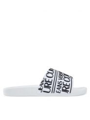 Versace Jeans Couture Klapki 79YA3SQ1 71352 003 Biały. Białe klapki i japonki męskie Versace Jeans Couture, bez wzorów, z jeansu. Za 209.99 zł.