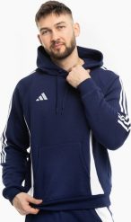 Adidas Bluza męska adidas Tiro 24 Sweat Hooded niebieska IR7546 S. Niebieskie bluzy nierozpinane męskie ADIDAS, m, bez wzorów, bez ramiączek, bez kaptura. Za 230.35 zł.