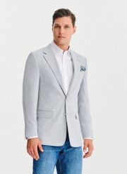 PAKO LORENTE – Szara marynarka męska. Szare marynarki męskie Pako Lorente, m, bez wzorów, z elastanu. Za 549.99 zł.