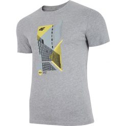 T-shirt męski TSM022 - chłodny jasny szary melanż. T-shirty męskie marki 4f. Za 49.99 zł.