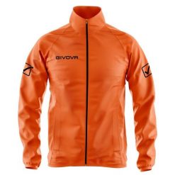 Kurtka Givova Rain Basico Fluo pomarańczowa. Żółte kurtki męskie Givova, xs, bez wzorów, sportowe, bez ramiączek, bez kaptura. Za 50.00 zł.