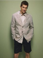 Lniana marynarka regular fit - wielobarwny. Marynarki męskie Reserved, bez wzorów, z tkaniny. Za 459.99 zł.