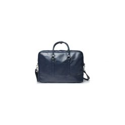 Granatowa elegancka torba na laptopa Solier S04. Czarne torby na laptopa męskie Solier, w paski, z jeansu. Za 149.00 zł.