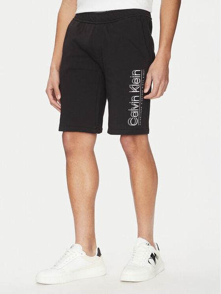 Calvin Klein Szorty sportowe Modern Twill K10K114122 Czarny Regular Fit. Czarne szorty sportowe męskie Calvin Klein, bez wzorów, z bawełny, sportowe. Za 179.99 zł.